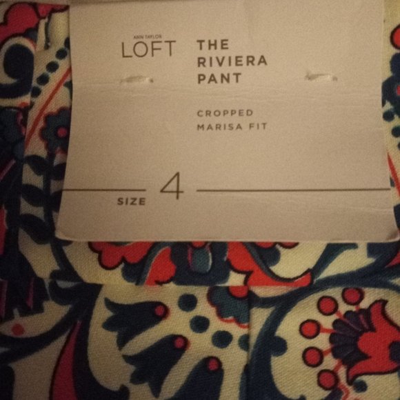 Loft size 4 Riviera cropped pant - Picture 3 of 8